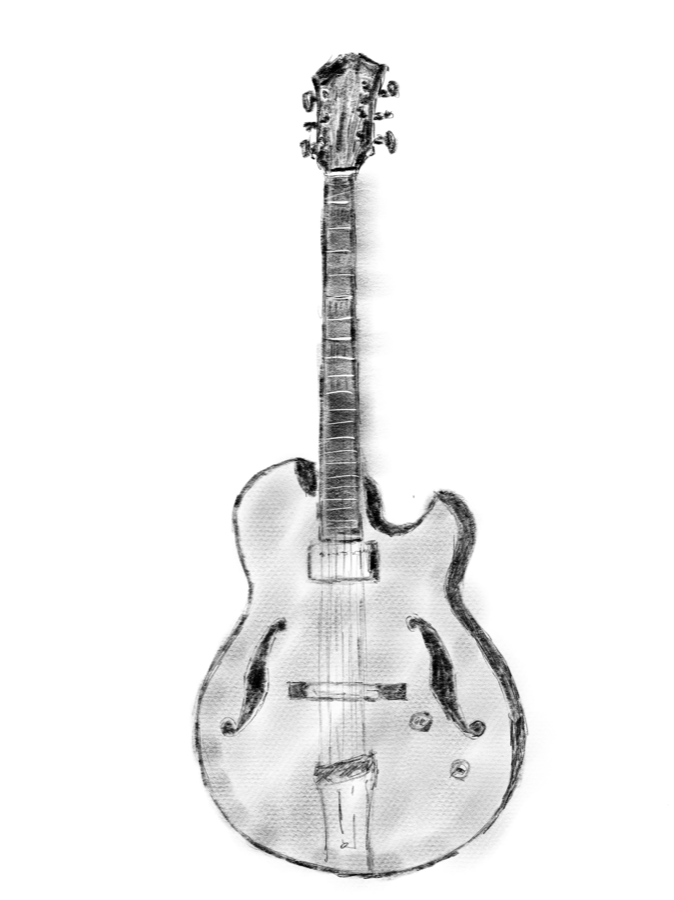 Archtop-Gitarre, Zeichnung
